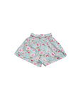 Girls Cotton Shorts in Blossom floral print, back view
