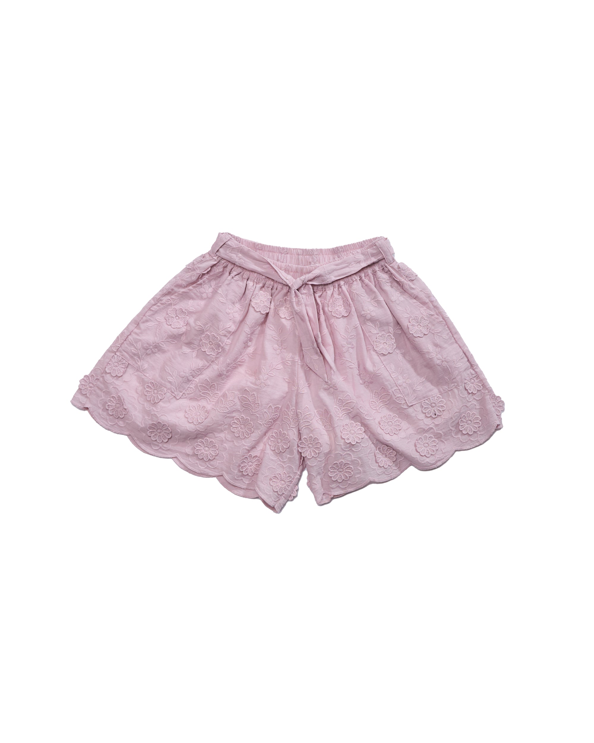 Cotton Shorts With Belt (Dusty Rose)