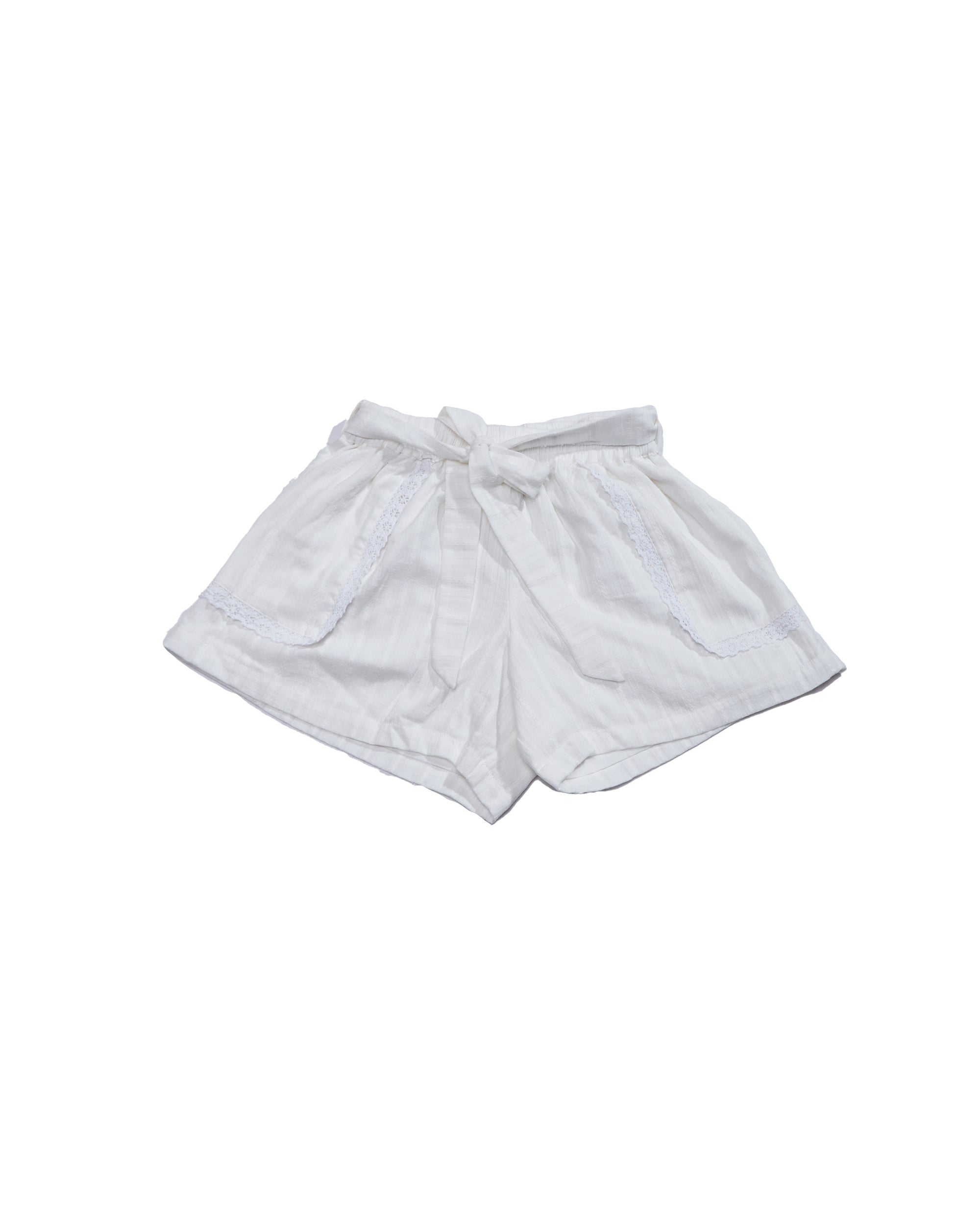 Cotton Shorts With Belt (Pearl)