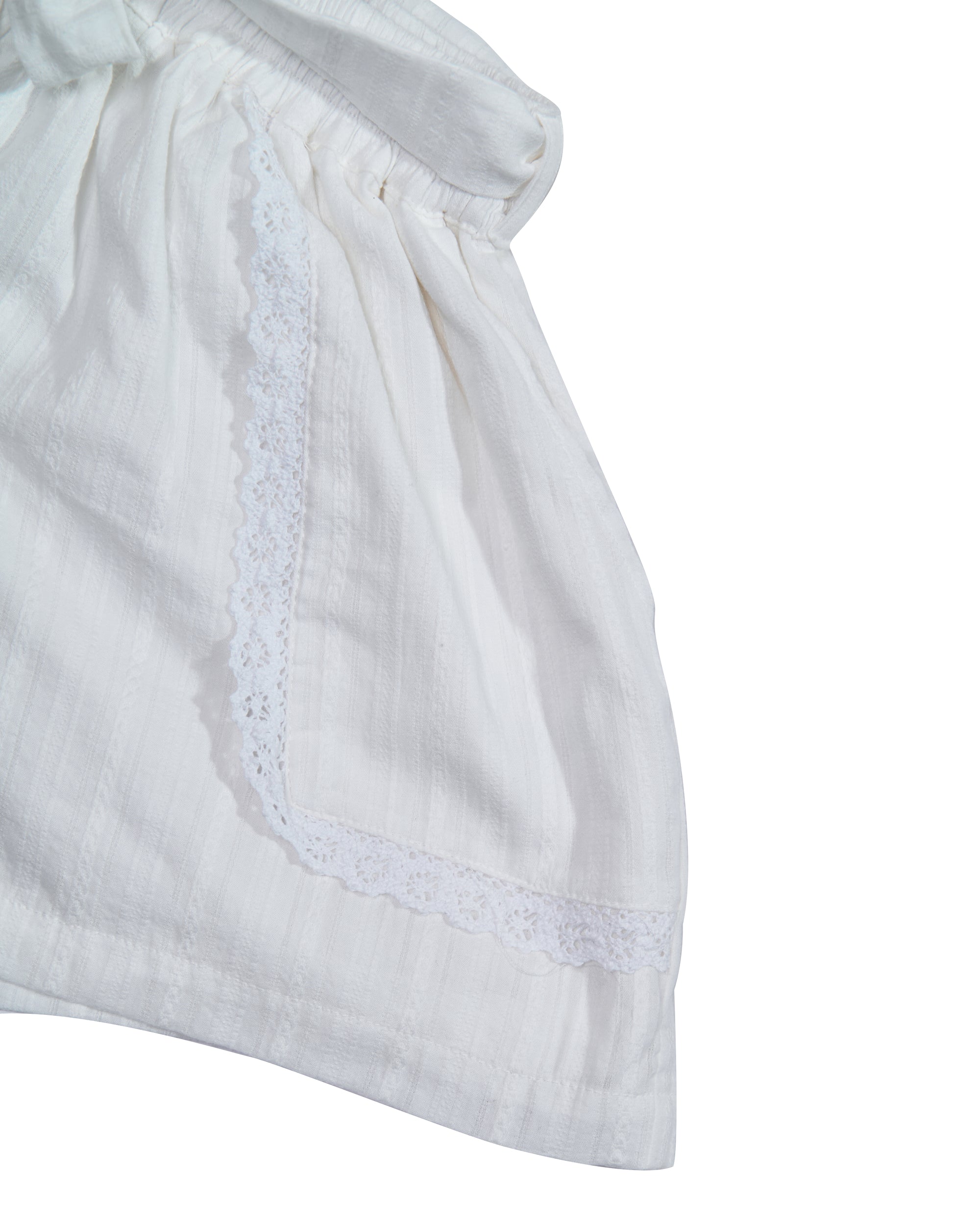 Cotton Shorts With Belt (Ivory Tide)