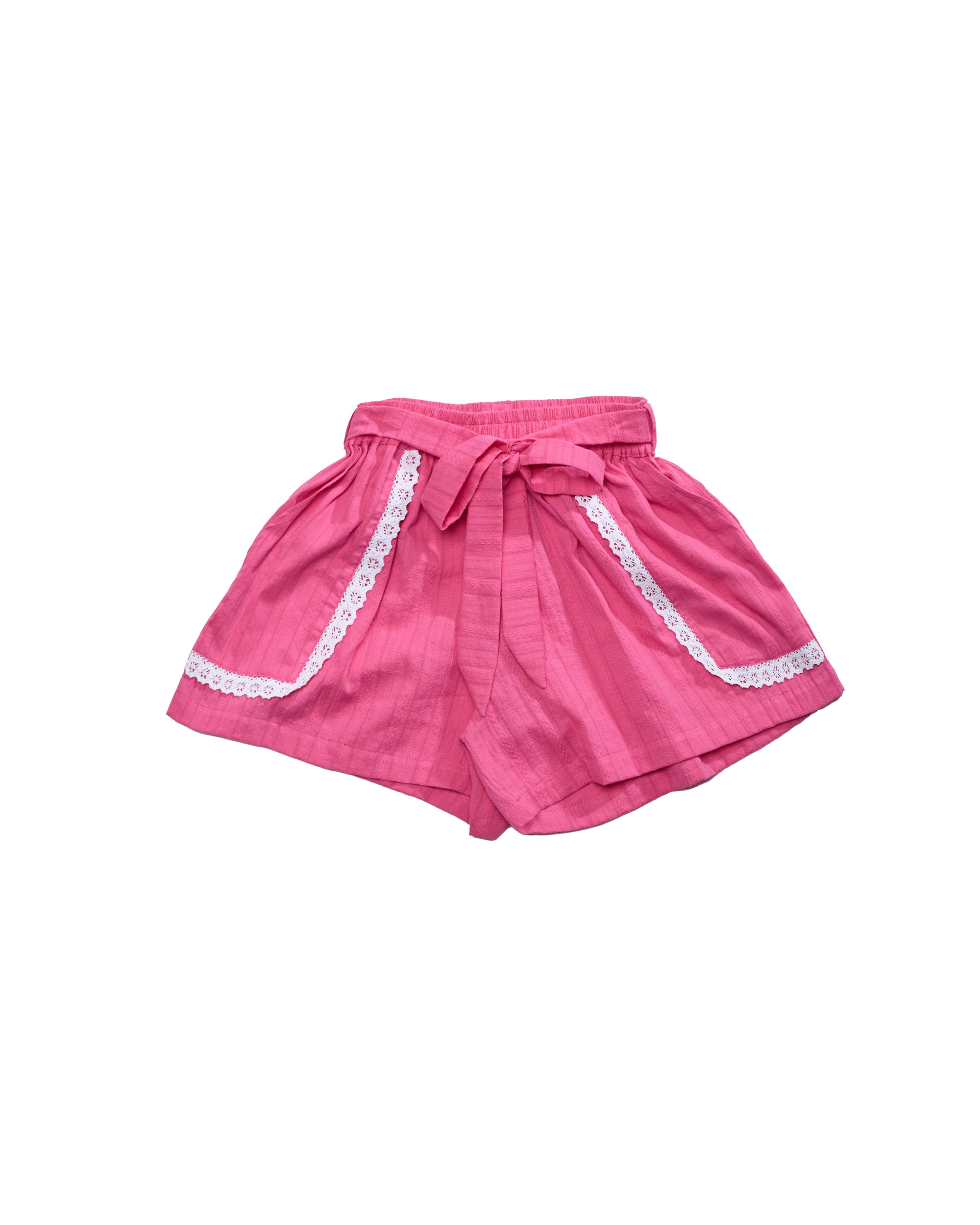 Cotton Shorts With Belt (Pink Sands)
