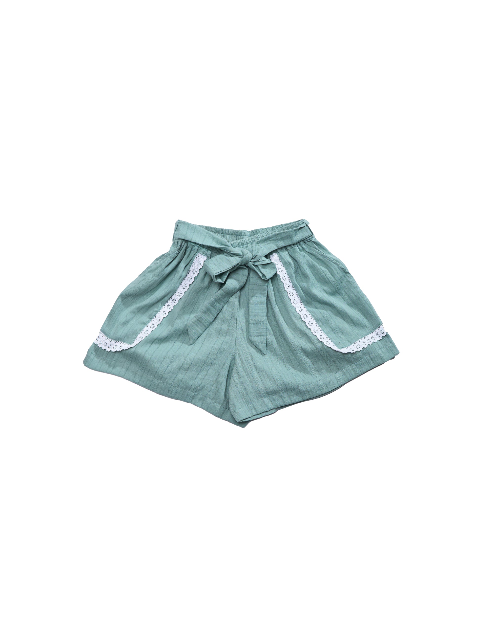 Cotton Shorts With Belt (Sage Drift)