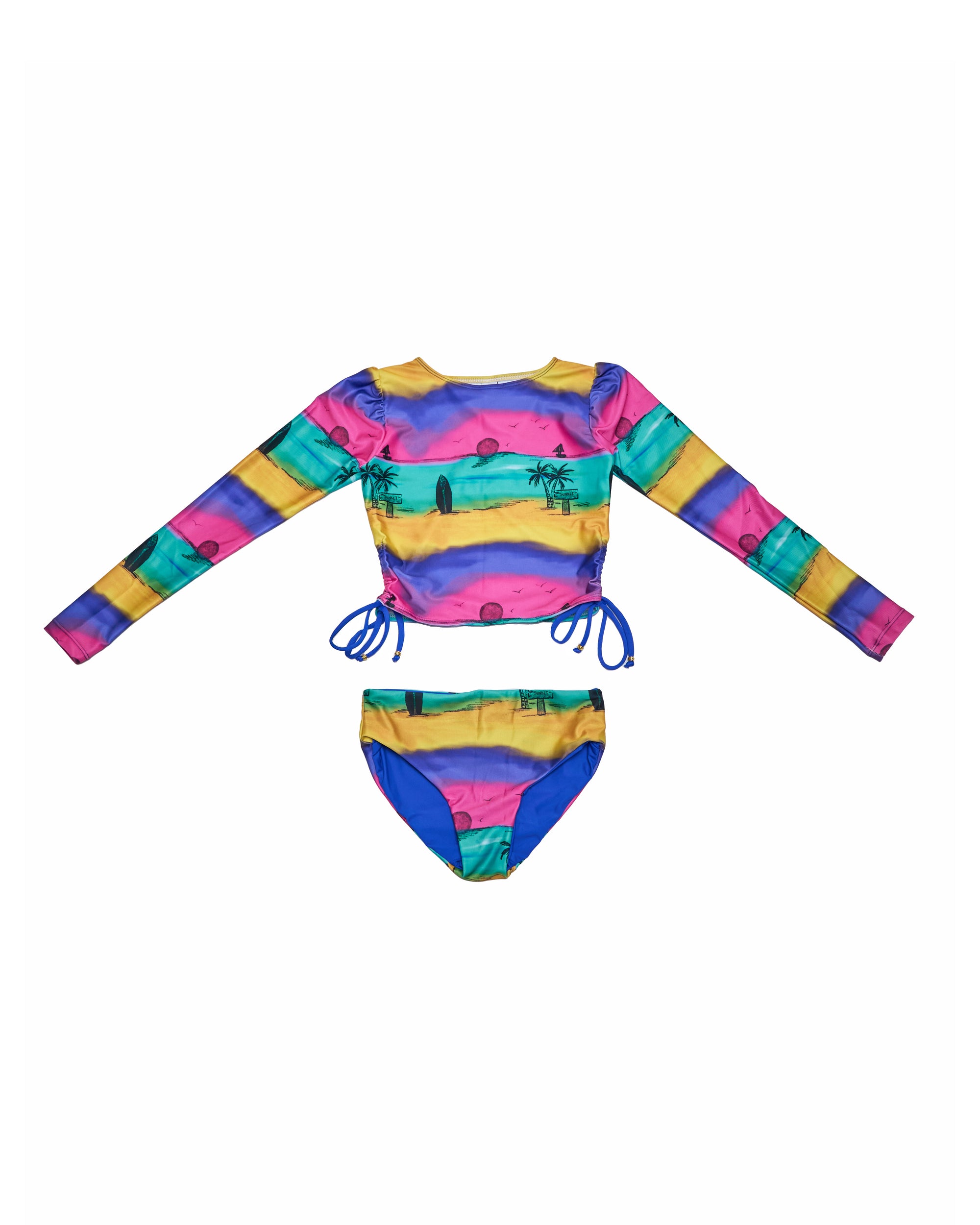 Side Ties 2 Piece Set / Reversible Pants (Campcove)