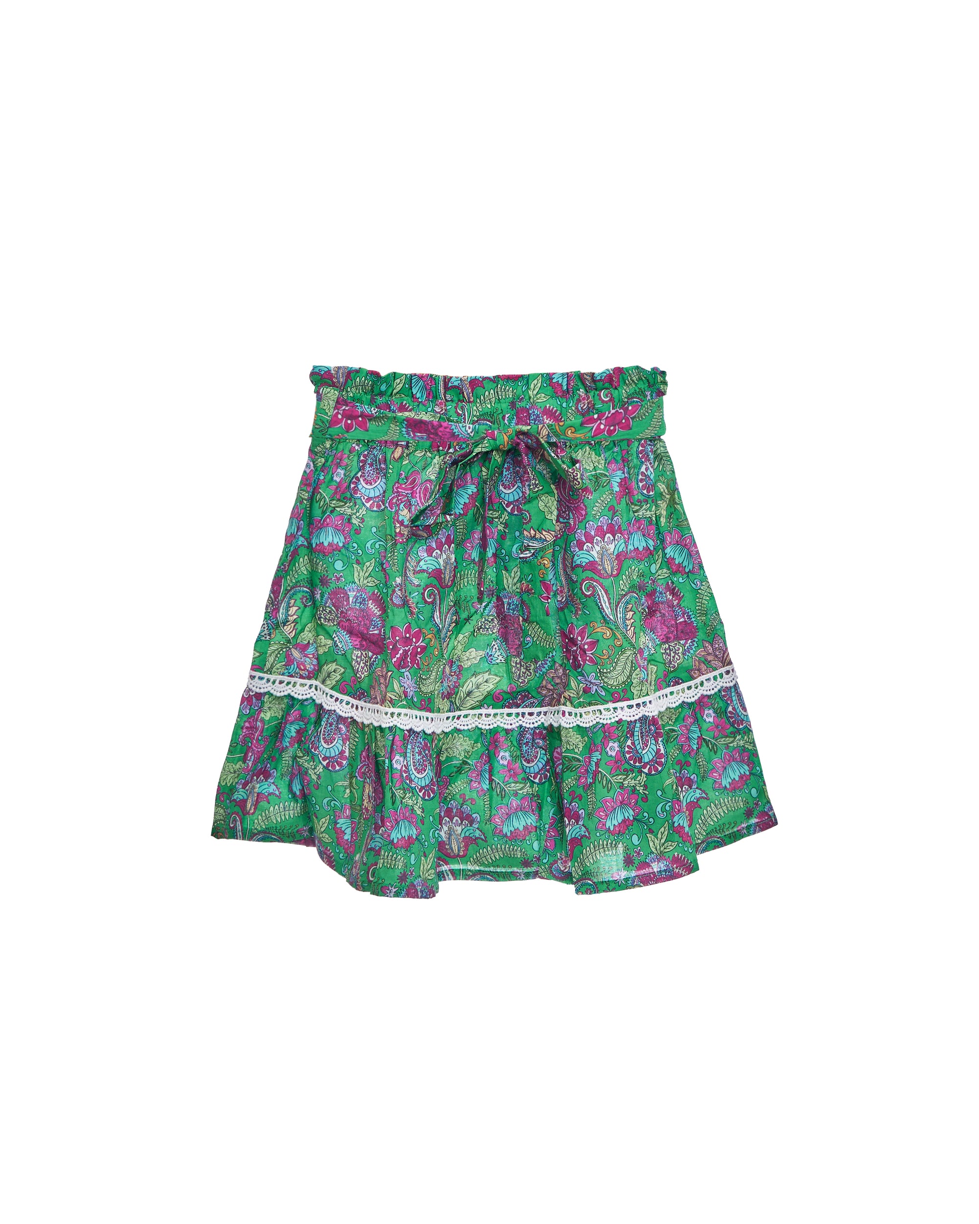 Skirt With Belt (Leaf)