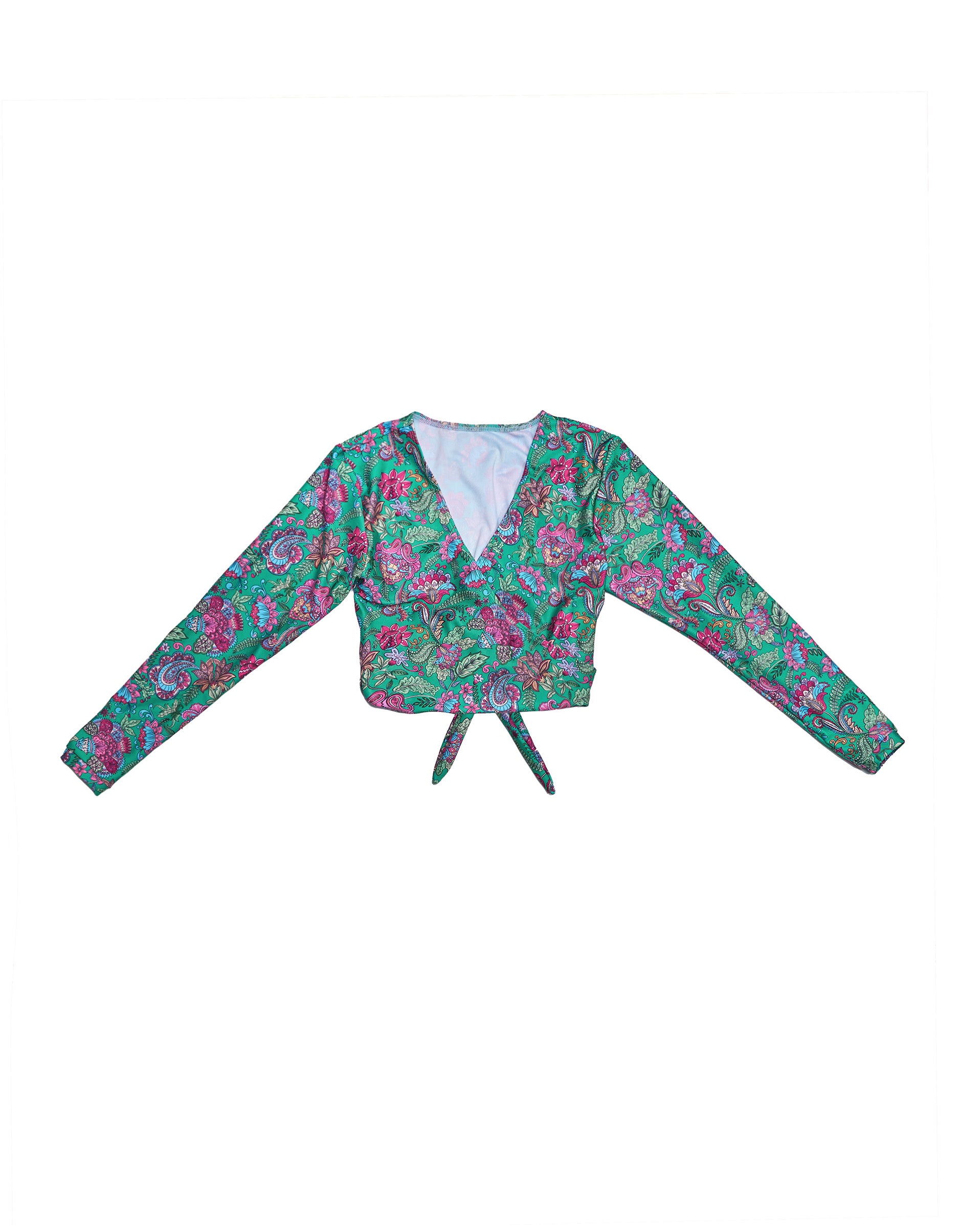 Cross Over Swim Top (Leaf)