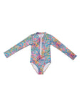 Girls Long Sleeve Zip One Piece - Hand beaded