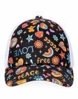 Peace, Love & Happiness Mesh Cap (Lola)