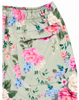 close up of celestine board short pocket