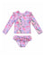 Girls 2 Piece Swim Set with Frilly Bottoms – Violetta - Olga Valentine girls swimwear front view