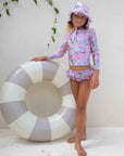 Girls 2 Piece Swim Set with Frilly Bottoms – Violetta - Olga Valentine girls swimwear (image 2 of 6)