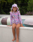 Girls 2 Piece Swim Set with Frilly Bottoms – Violetta - Olga Valentine girls swimwear (image 3 of 6)
