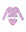 Girls Long Sleeve 2 Piece Swim Set – Violetta – front view flat lay | Olga Valentine luxury girls swimwear