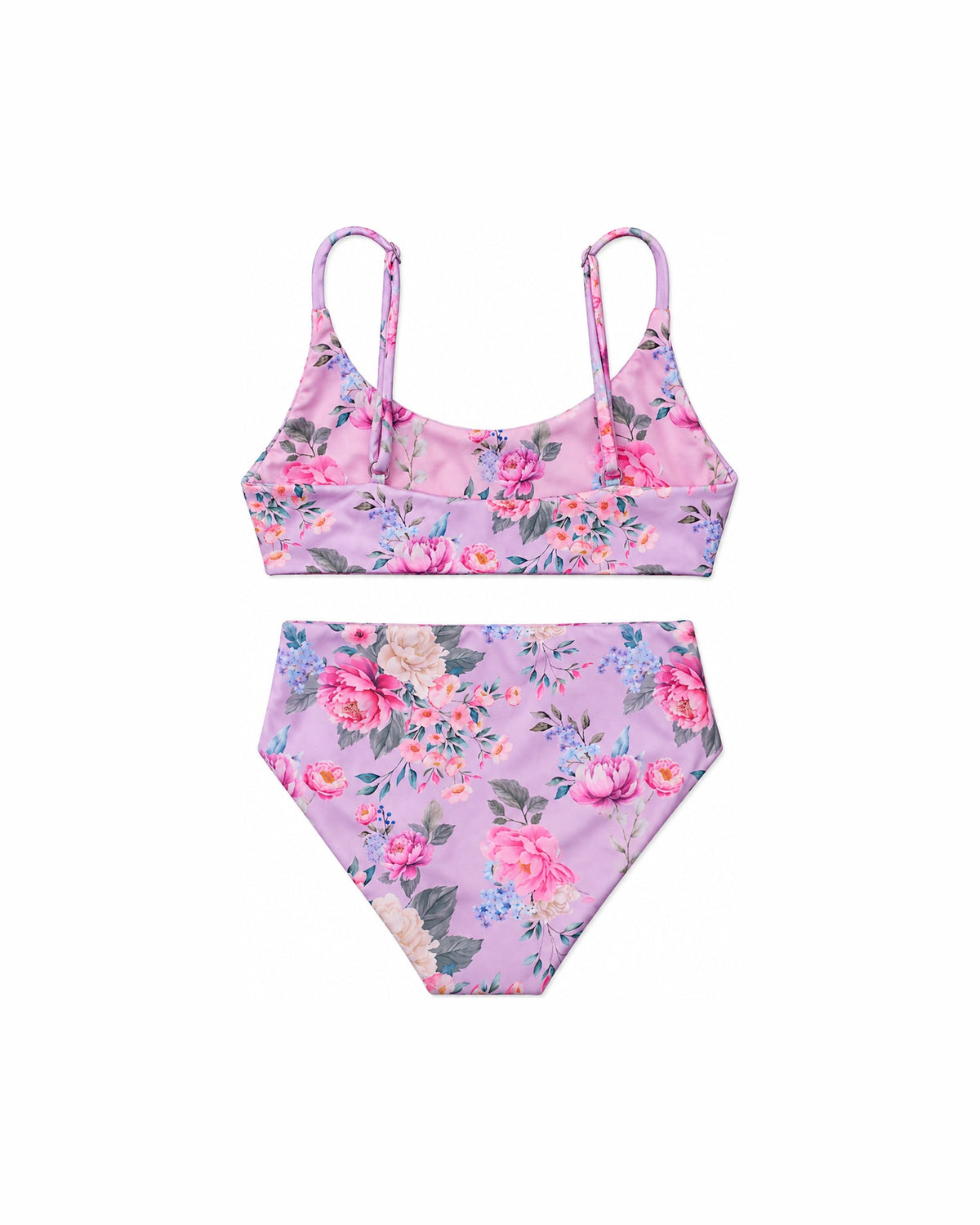 Girls Reversible Bikini – Lilienne – back view flat lay | Olga Valentine luxury girls swimwear