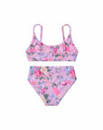 Girls Reversible Bikini – Lilienne – back view flat lay | Olga Valentine luxury girls swimwear