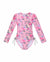 Girls Long Sleeve One Piece Swimsuit – Lilienne – front view flat lay | Olga Valentine luxury girls swimwear