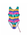T-Back One Piece Swimsuit with Belt