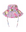 Girls Bucket Hat with Ties in Violetta purple floral print, front view | Olga Valentine luxury girls swimwear