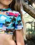 Girls Bikini Rash Set - Retro Cadillac - Lifestyle 3