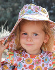 Girls Bucket Hat - Pink Floral - Harmony - Lifestyle 3