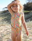 Girls One Piece Swimsuit - Retro Print - Lilly - Lifestyle 2