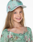 Girls Trucker Cap - Green Floral - Sweetheart