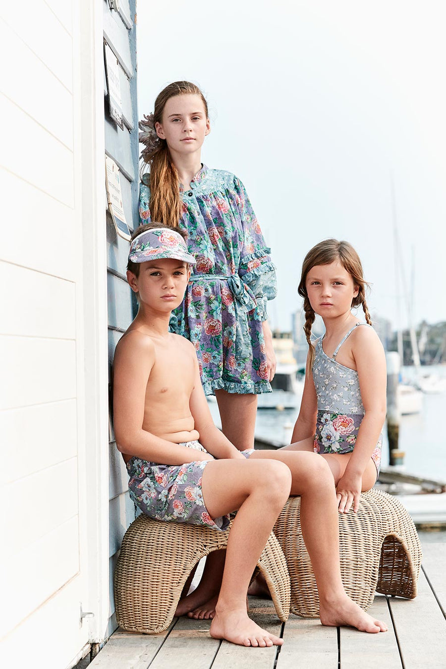 Peony Mauve Boys Board Shorts