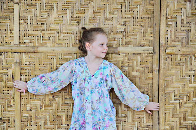 Tropical Bird Pink Kaftan