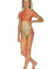 Girls Bikini Swim Set - Orange Retro - Jesabell - Front 1