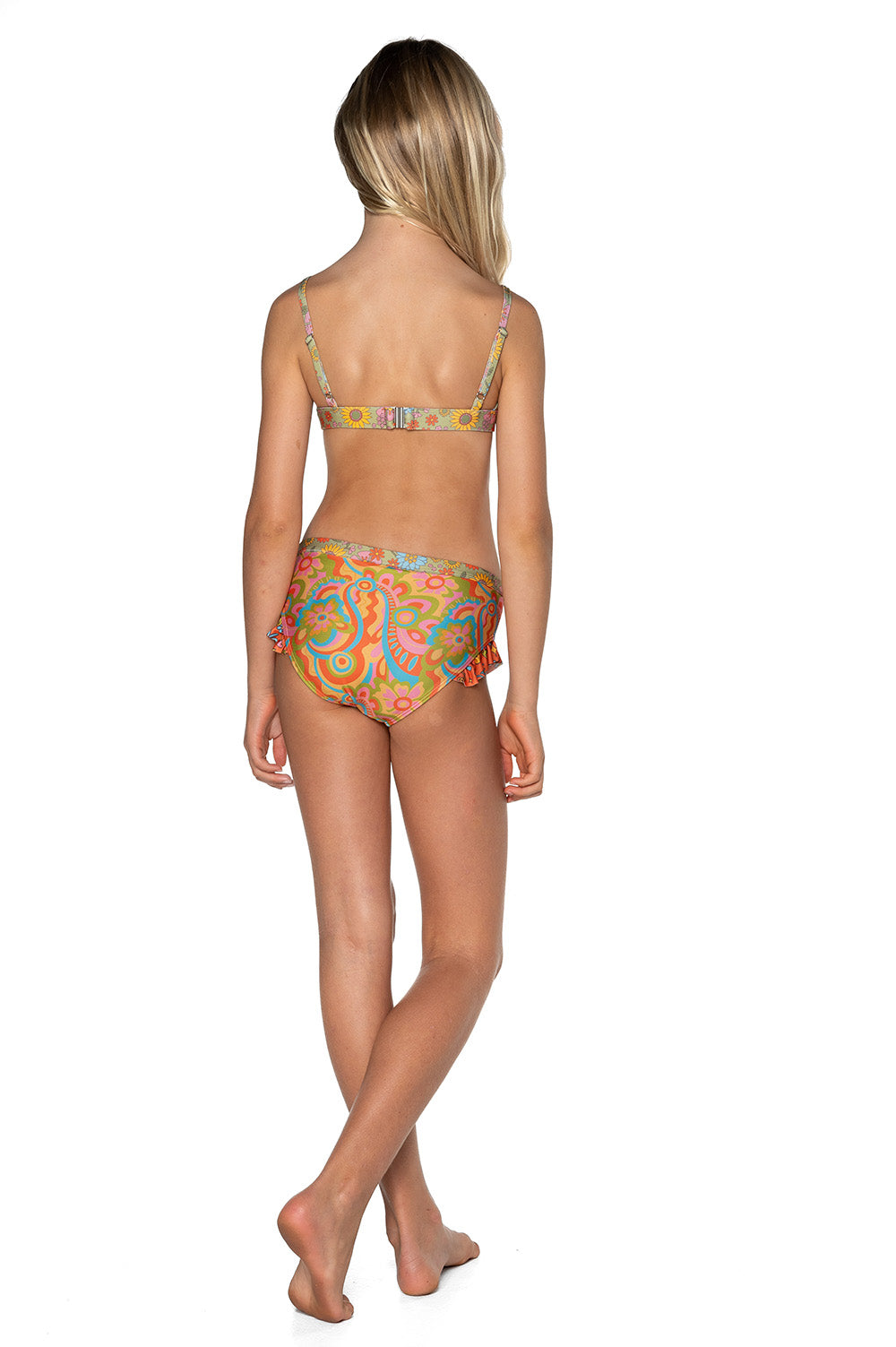 Girls Bikini Swim Set - Orange Retro - Jesabell - Back 2