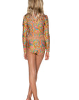Girls Long Sleeve Swim Set - Retro Print - Lilly - Back 1