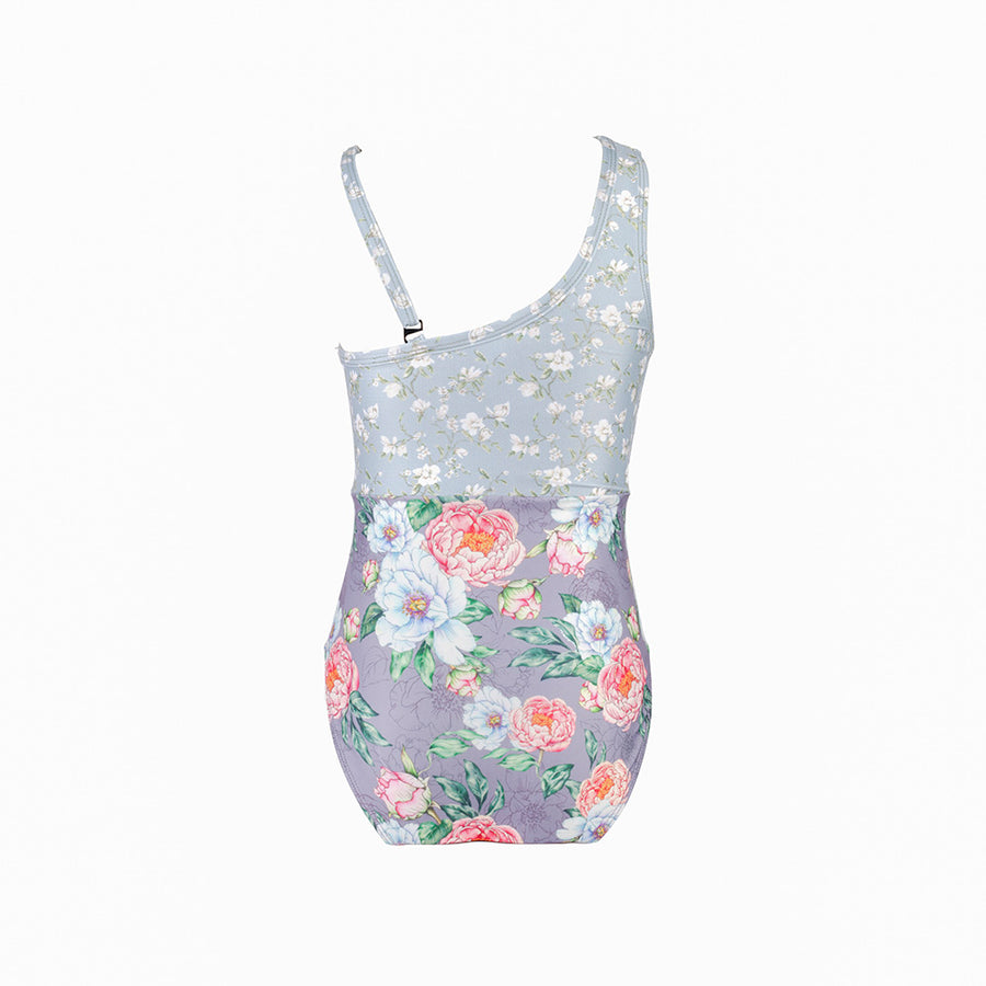 Peony Mauve One Shoulder One Piece