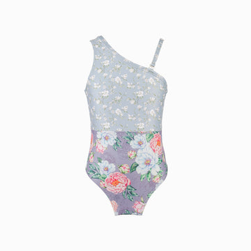 Peony Mauve One Shoulder One Piece