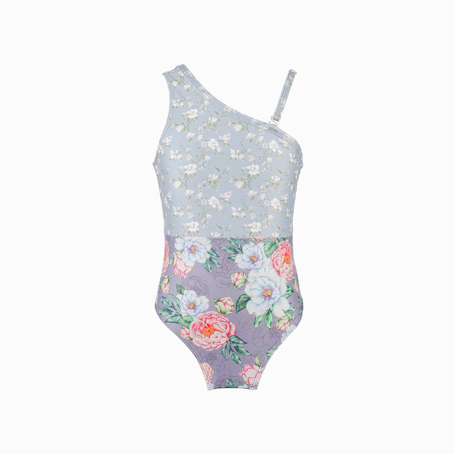 Peony Mauve One Shoulder One Piece