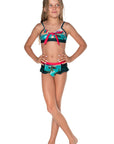 Girls Bikini Rash Set - Retro Cadillac - Front 2