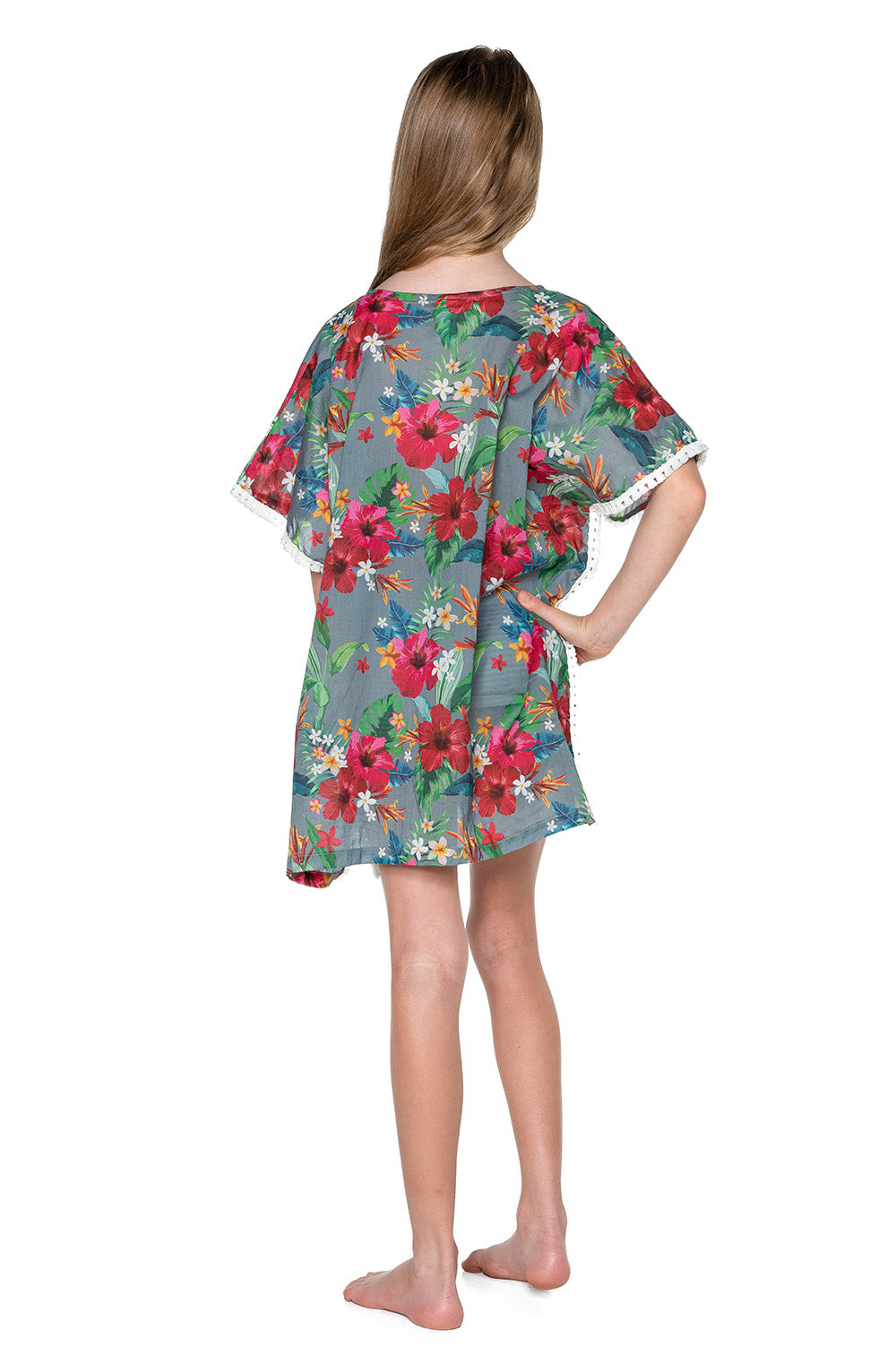 Tropicana Simple Kaftan (Isla) - Back