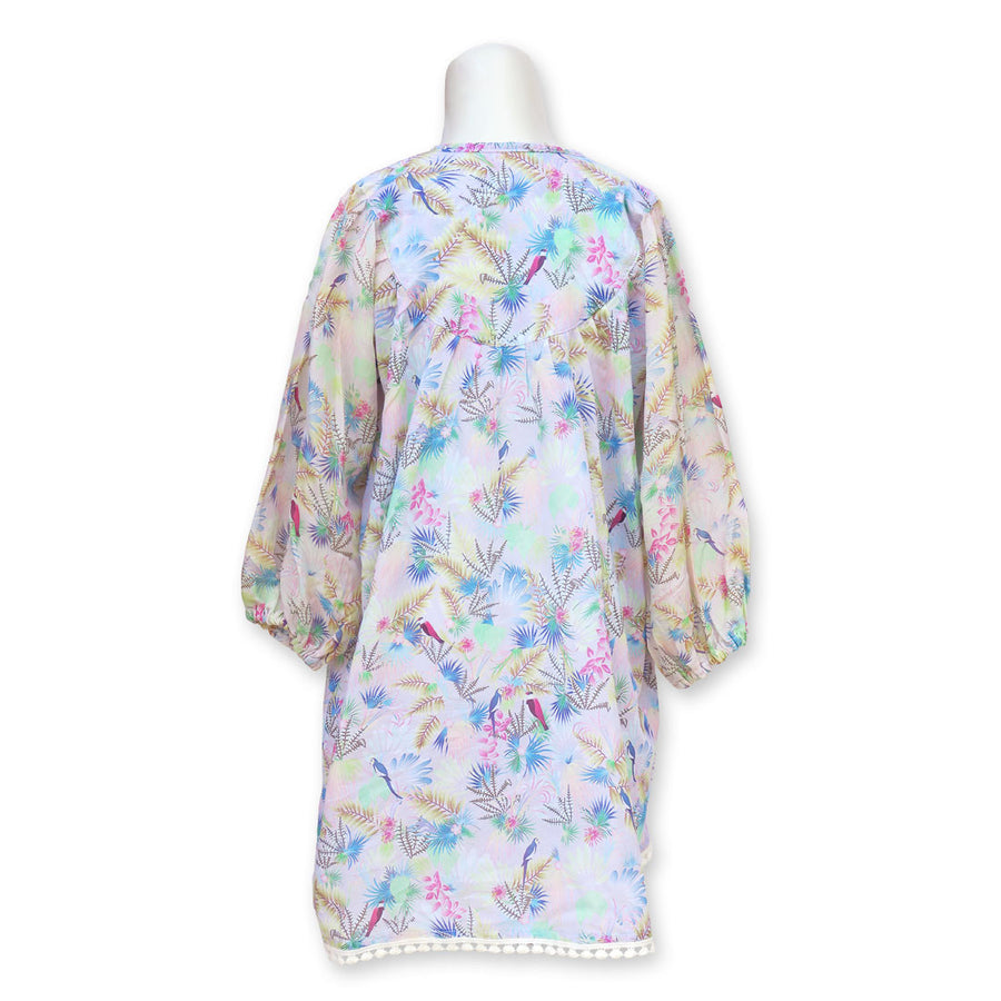 Tropical Bird Pink Kaftan