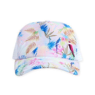 Tropical Bird Pink Mesh Back Cap