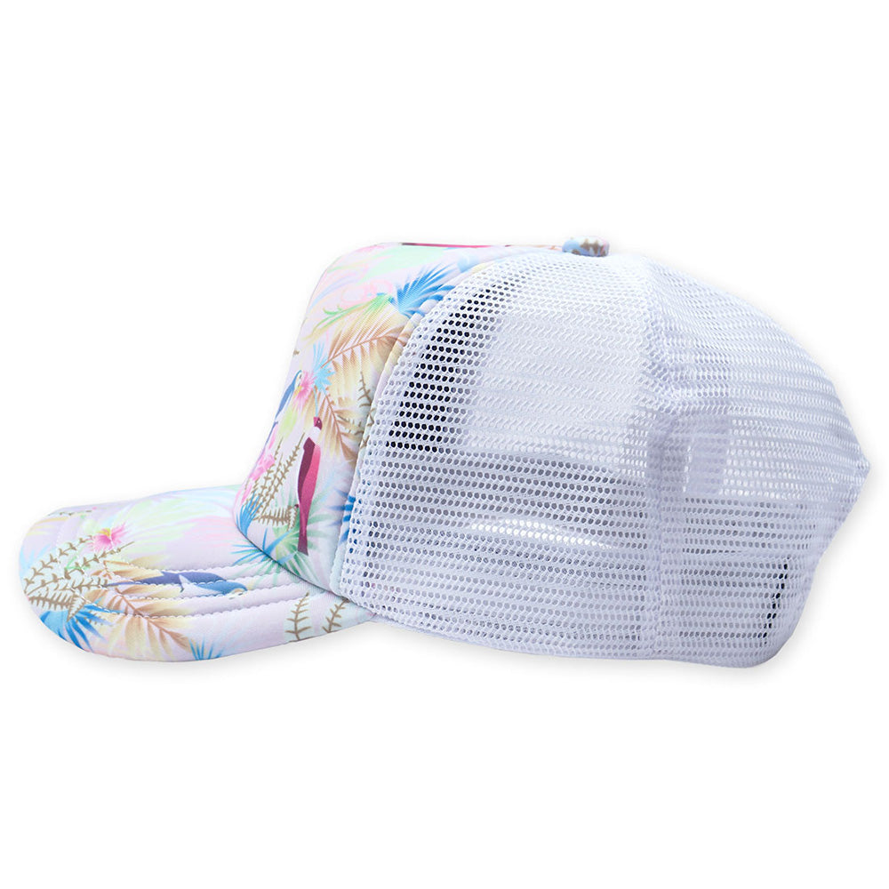 Tropical Bird Pink Mesh Back Cap